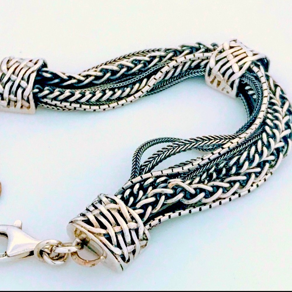 Silpada Gorgeous Vintage Sterling Silver Multi-strand Adjustable Length Bracelet - Picture 3 of 13